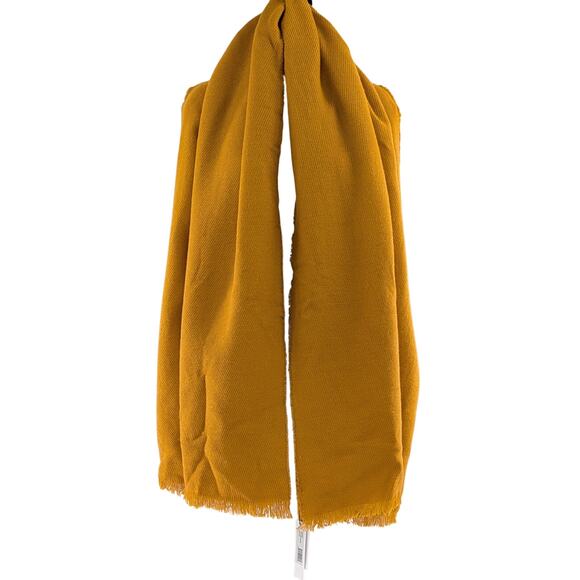 Sole Society Yellow Knit Scarf With Fringe - Picture 5 of 7